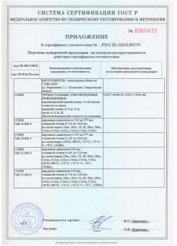 2016.11.25 Белореченск - Сваи сертификат + Трубы стальные электросварные прямошовные. Приложение 1 доп. для сертификата на сваи