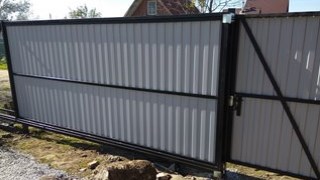 Купить сваи для ворот в Белореченск. Заказать ворота на сваях под ключ от 22233 руб